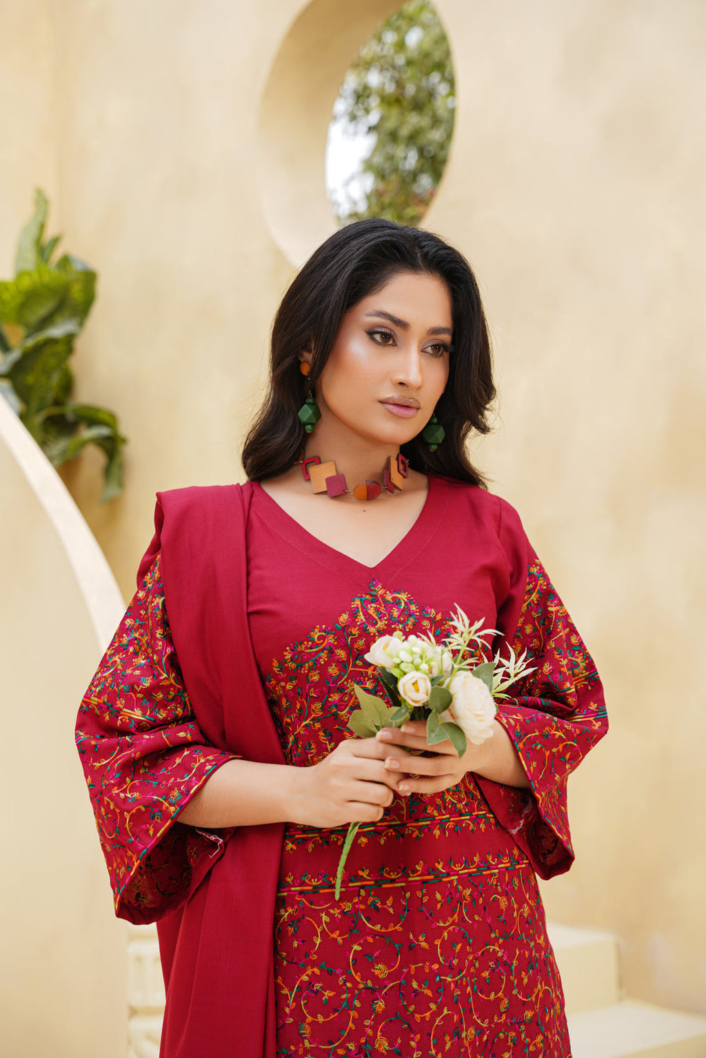 Gulaal 3PC Maroon