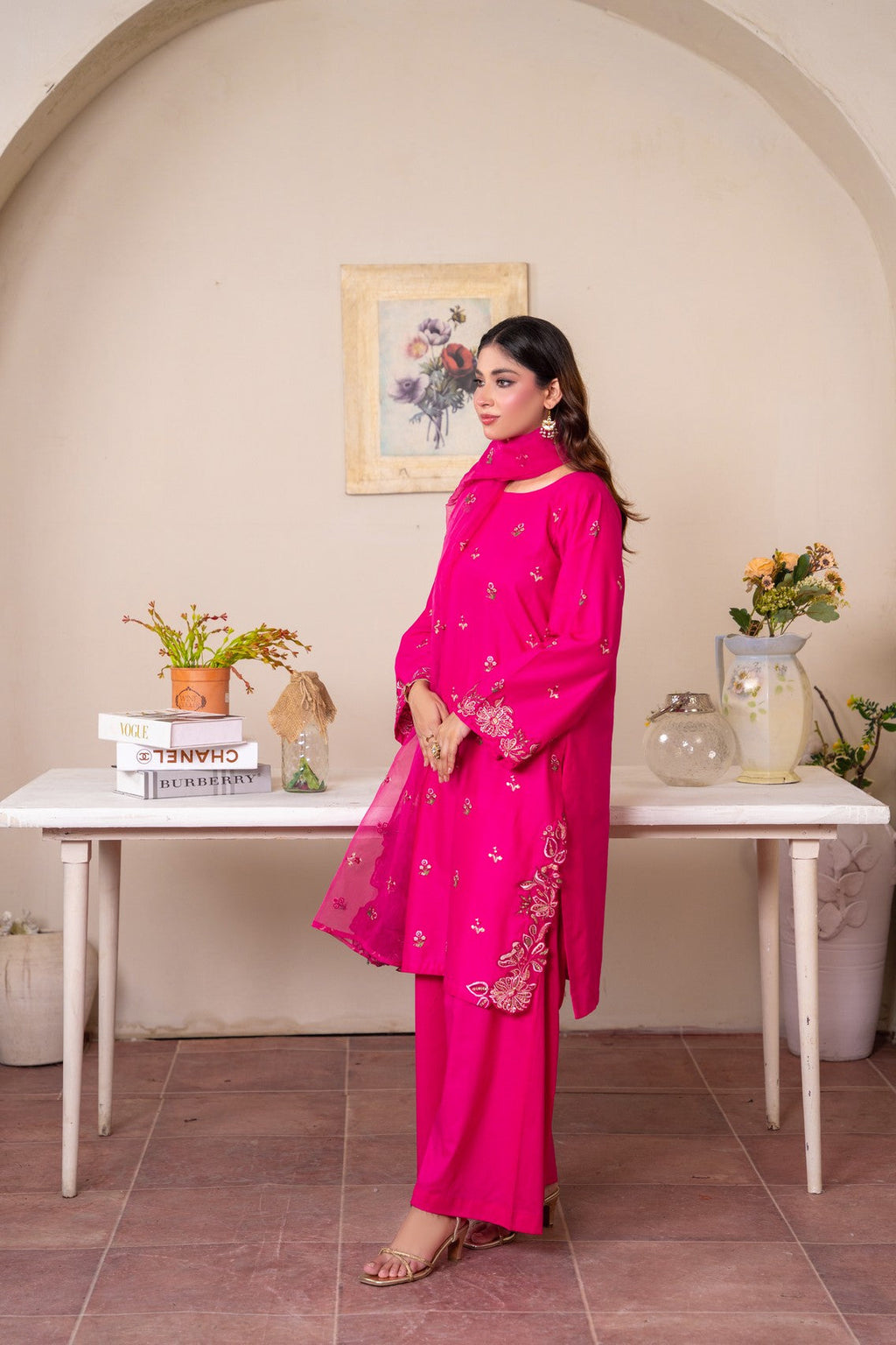 Pink Rose 3pc