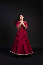 Huda-Maroon 3pc