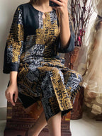 Mountain Print 2Pcs Stitched - zaibehoor