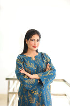 Floral Leaf Print 2Pcs Stitched