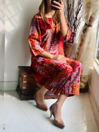 Mountain Print 2Pcs Stitched - zaibehoor