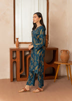 Floral Leaf Print 2Pcs Stitched