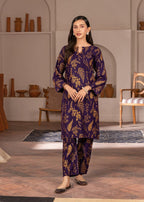Floral Leaf Print 2Pcs Stitched